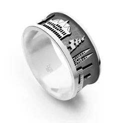 Ring "Bremen" Stadtring dunkel rhodiniert