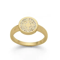 Ring "Kompass" vergoldet