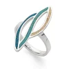 Ring "Ocean Stream" Strandsand/blauer Steinsand