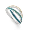Ring "Ocean Stream" Strandsand/blauer Steinsand
