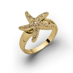 Ring "Seestern" vergoldet