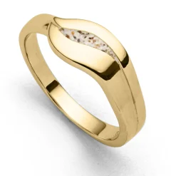Ring "Silberschweif" Strandsand vergoldet