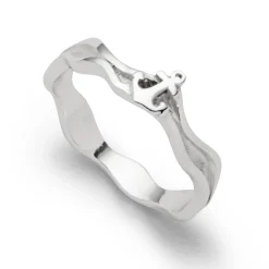 Ring "Strandwellen Anker", schmal