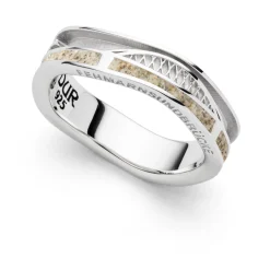 Ring Strandwellen "Fehmarnsundbrücke" hell matt rhod./ Strandsand