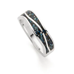 Ring "Welle" Mosaik Seeopal