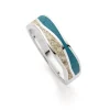 Ring "Welle" Strandsand/blauer Steinsand
