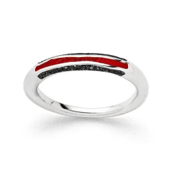 Ring "Wellenspiel" Lavasand/Koralle