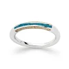 Ring "Wellenspiel" Strandsand/Steinsand blau
