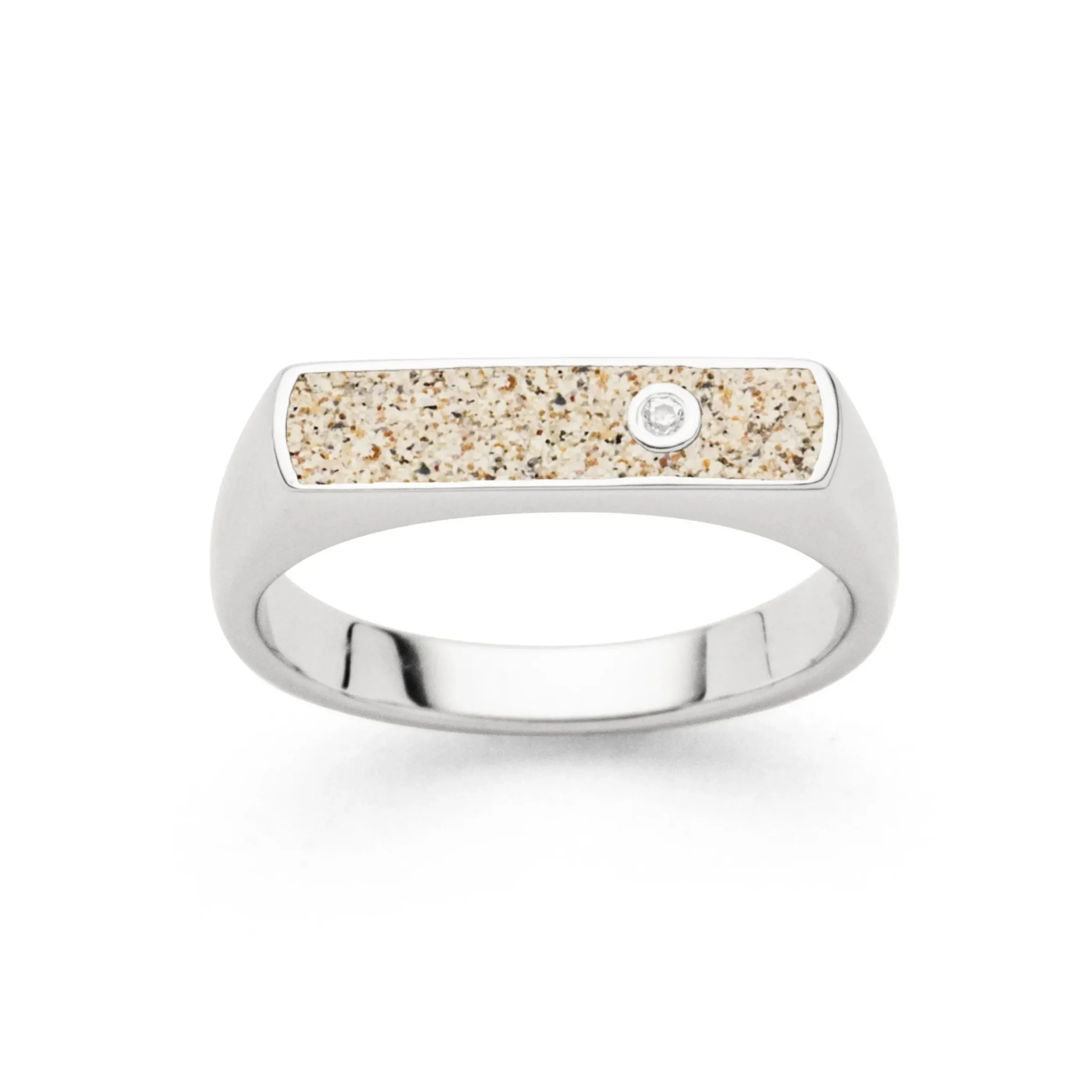 Ring"Nordlicht" Strandsand/Zirkonia